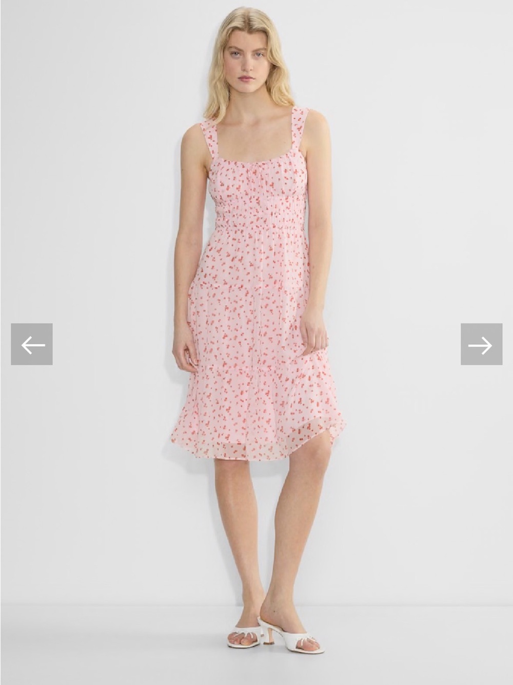 Sunday Best Aritzia Pink Floral Tiered Sundress - Picture 2 of 6